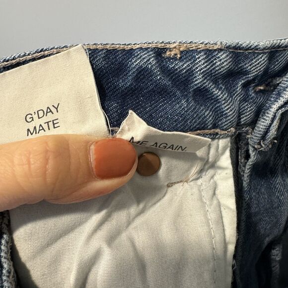 ROLLA's Jeans Elle Super High Rise Relaxed Denim Cotton Distressed Women sz 26 - Picture 7 of 13